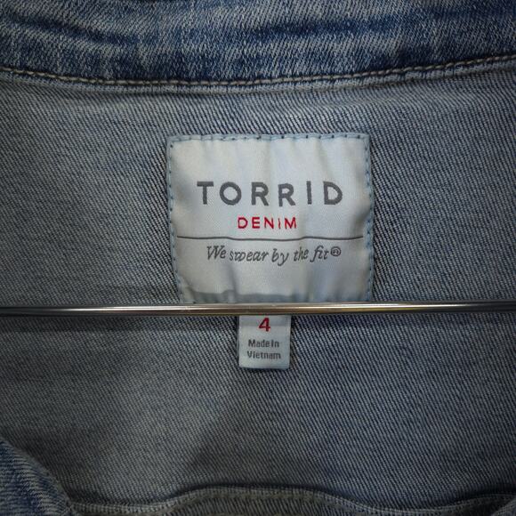 Torrid Women's Blue Denim Vest - Picture 8 of 10